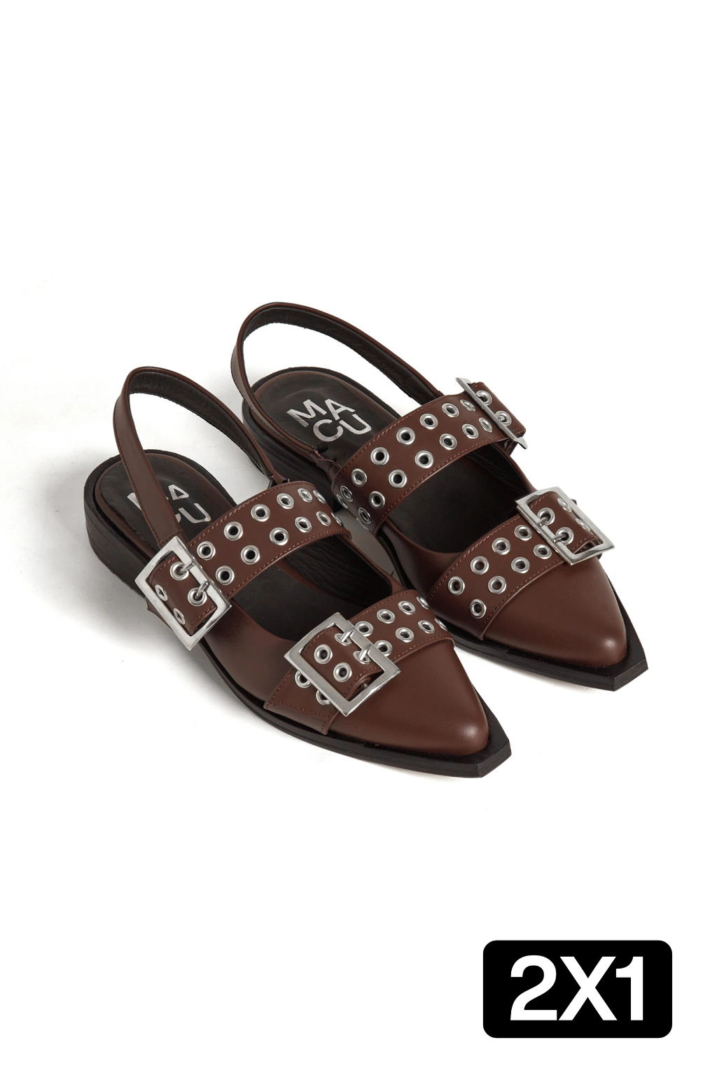 Chatas Valencia Chocolate Cuero (2x1)