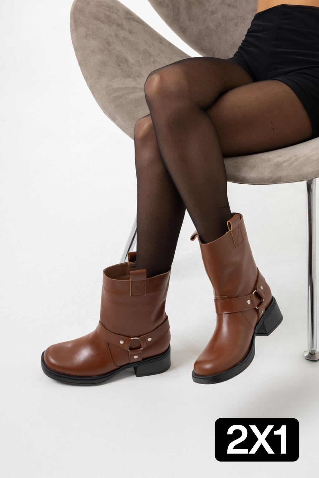 Botas Lena Chocolate Cuero (2x1)