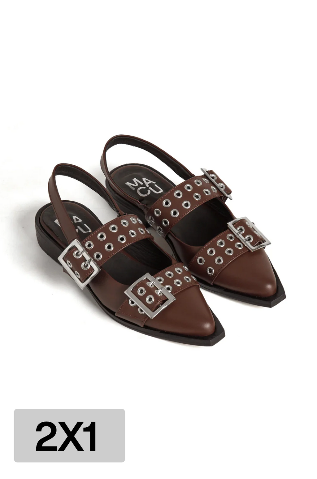 Chatas Valencia Chocolate Cuero (2x1)