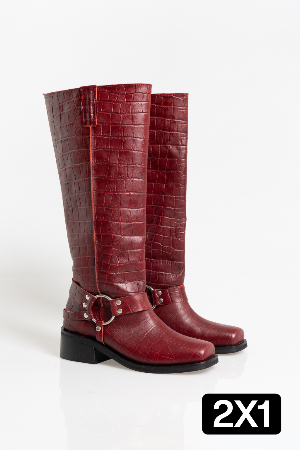 Botas Agoura Rojas Cuero