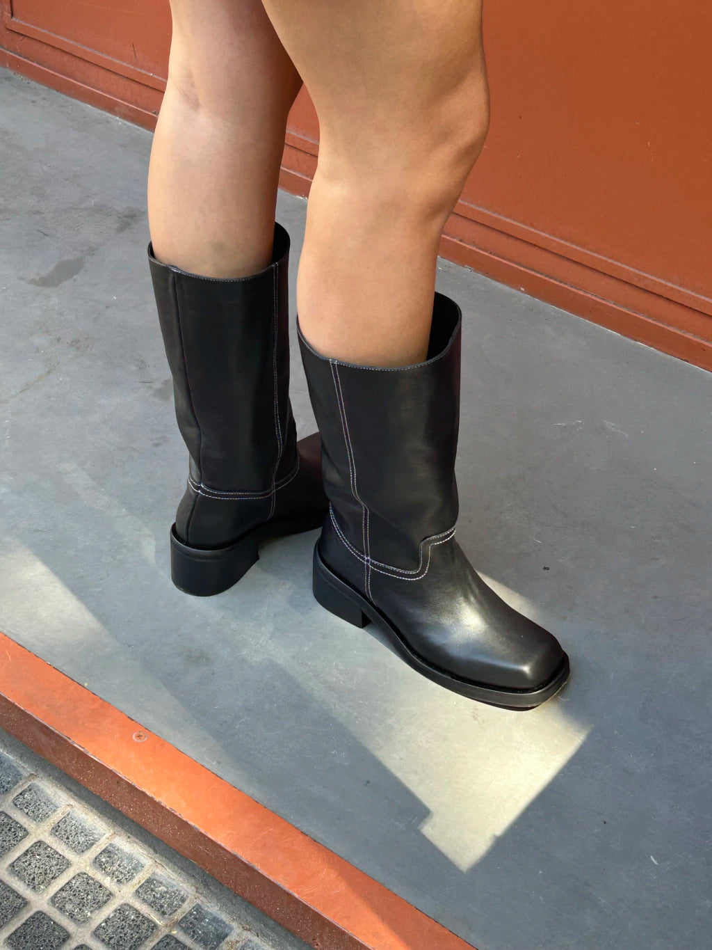 Borcegos Cuero West Negras