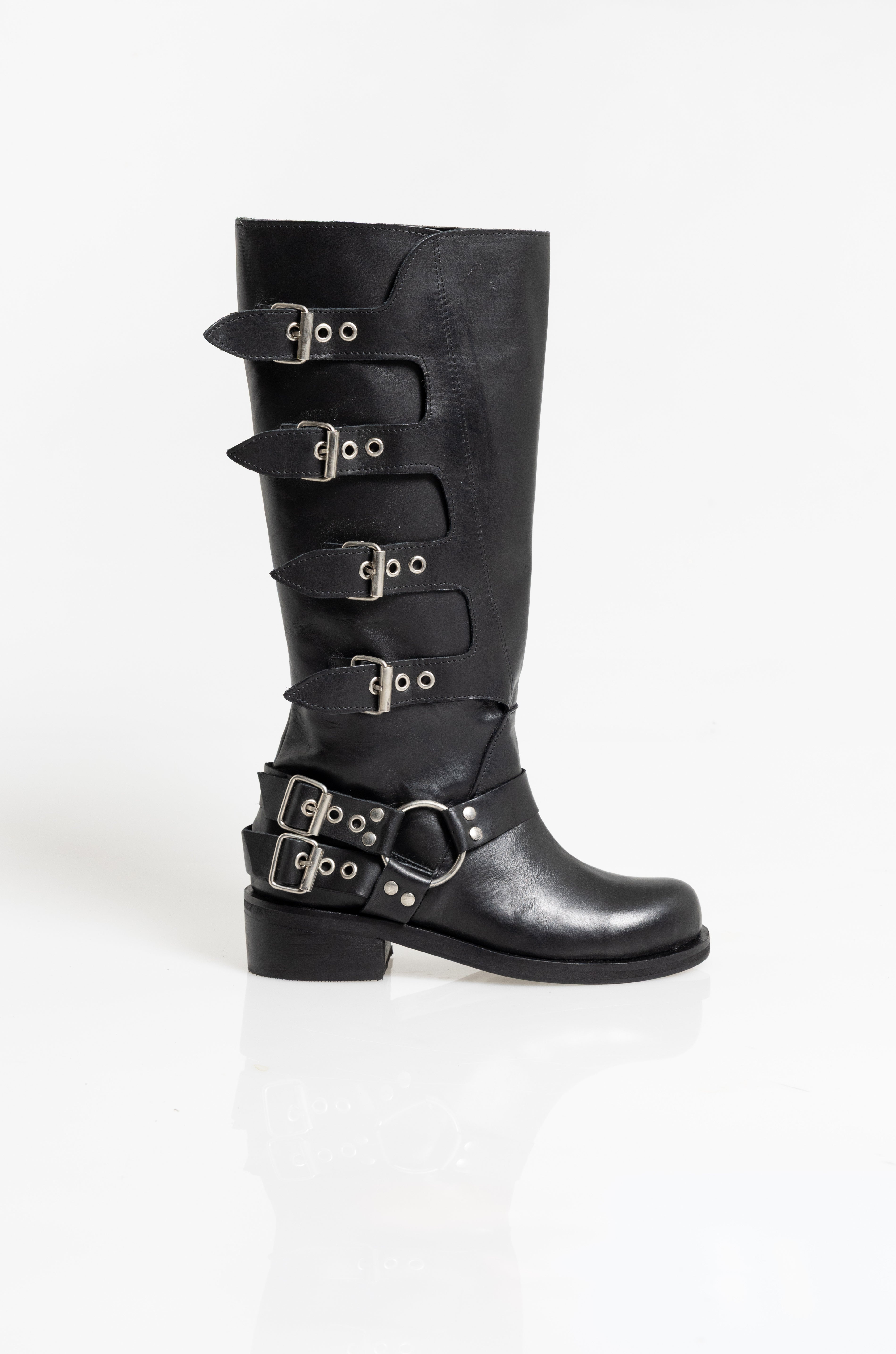 Botas Tati Full Negras Cuero