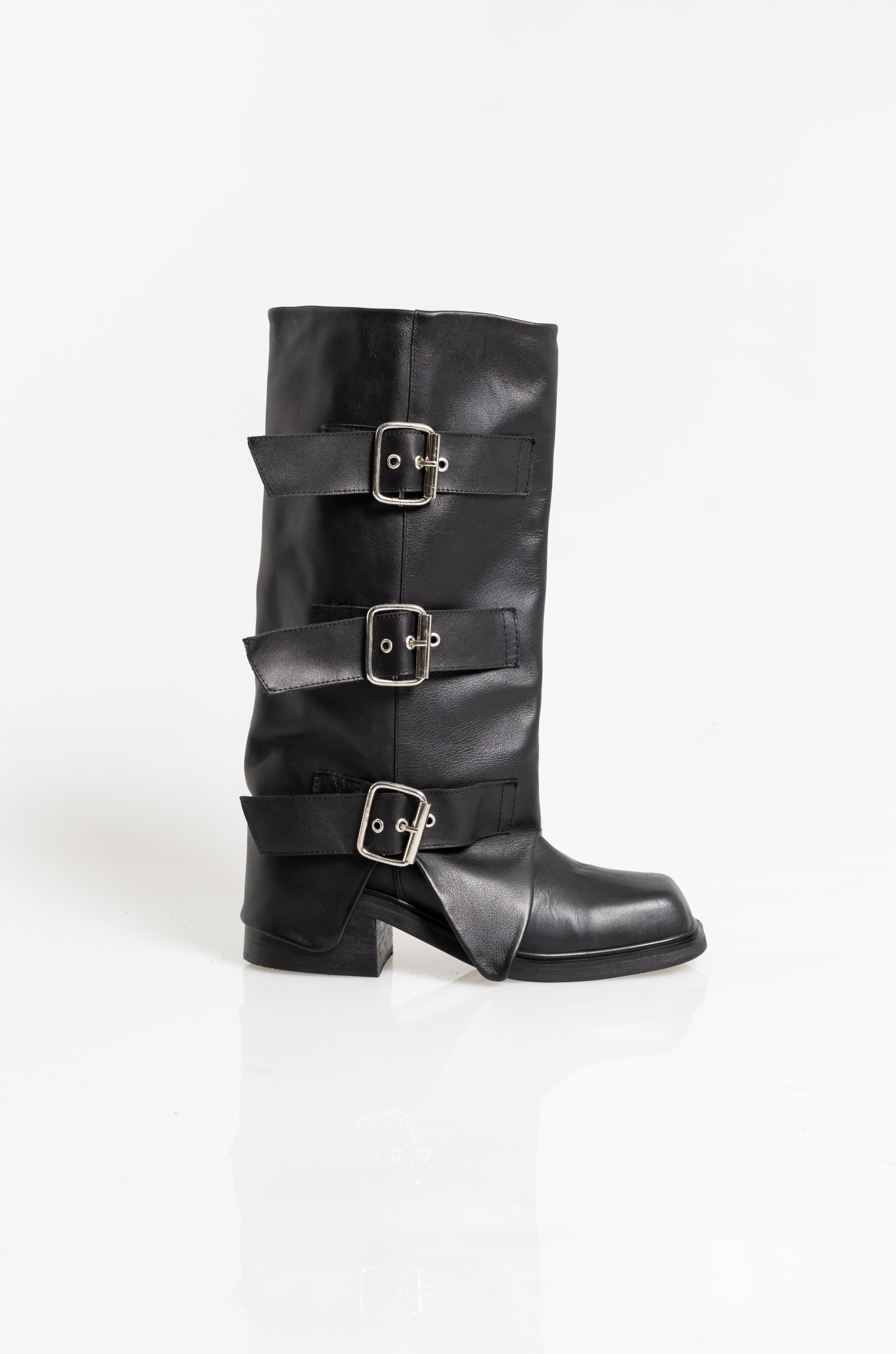 Botas New York Negras Cuero PRE VENTA