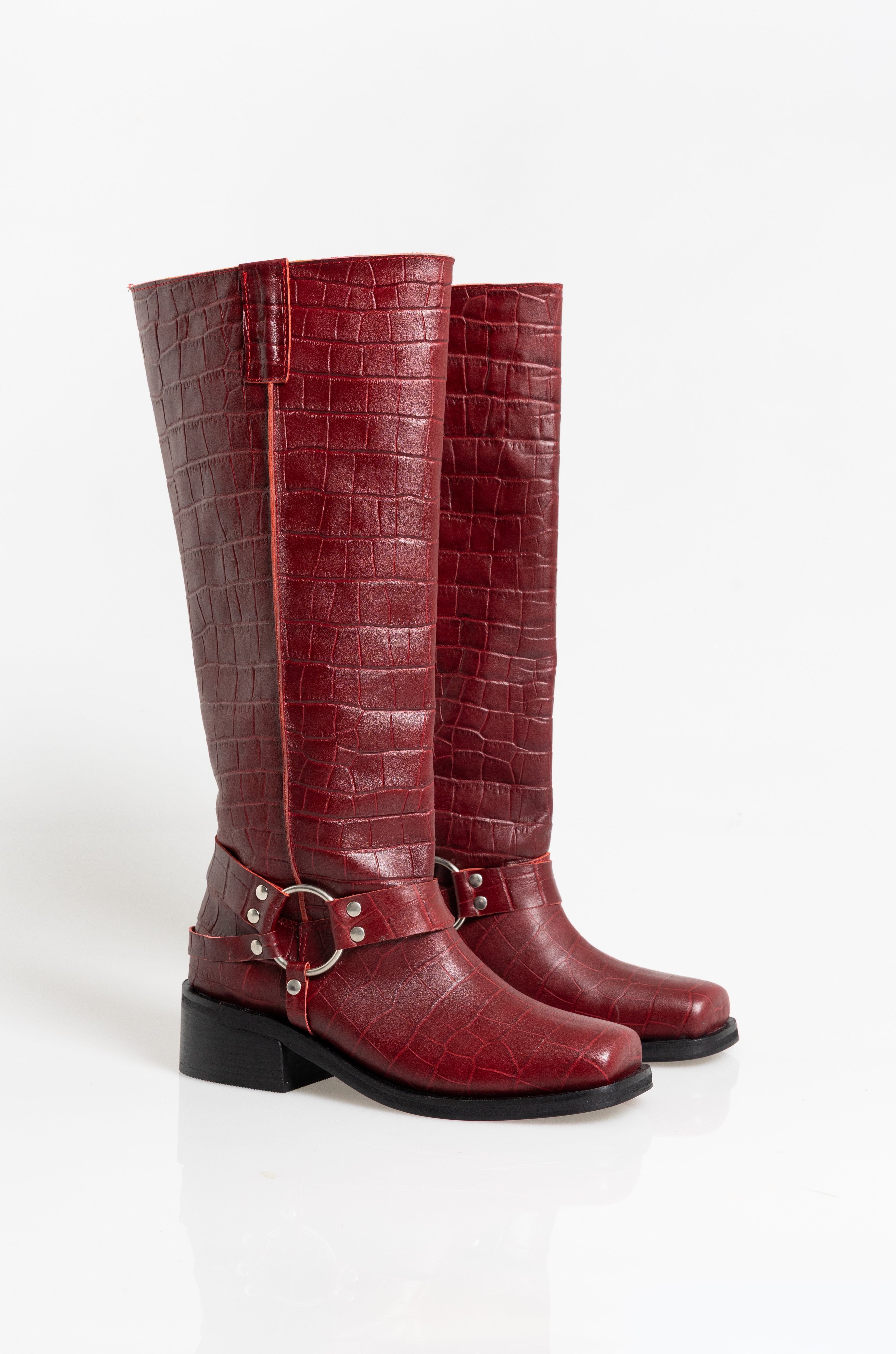 Botas Agoura Rojas Cuero