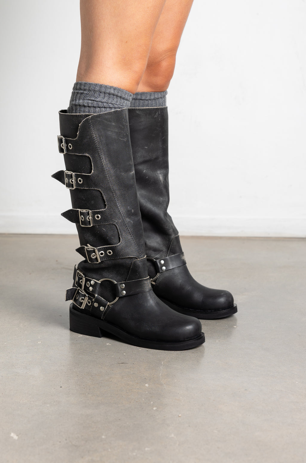Botas Tati Cuero Negras