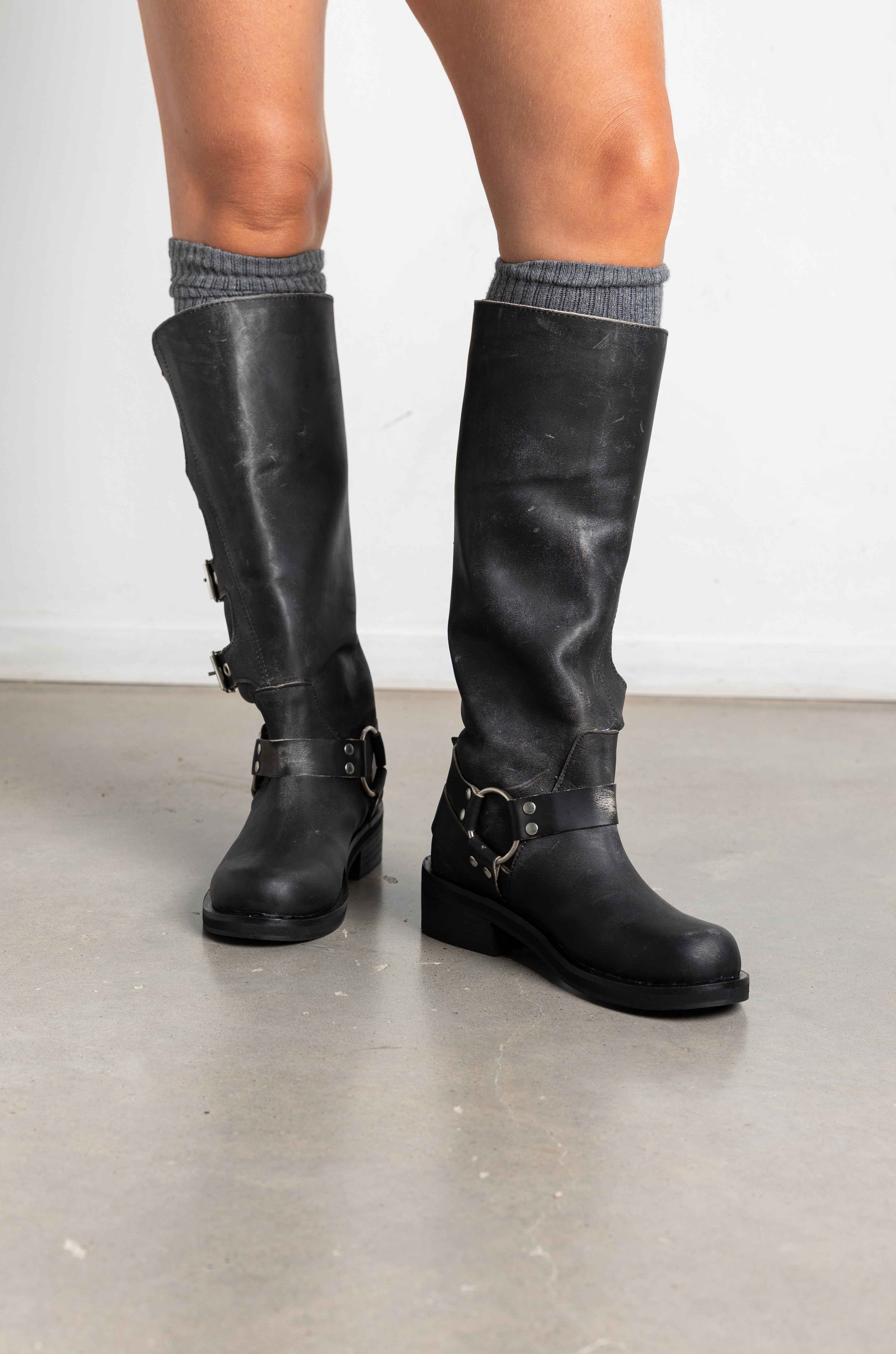 Botas Tati Cuero Negras