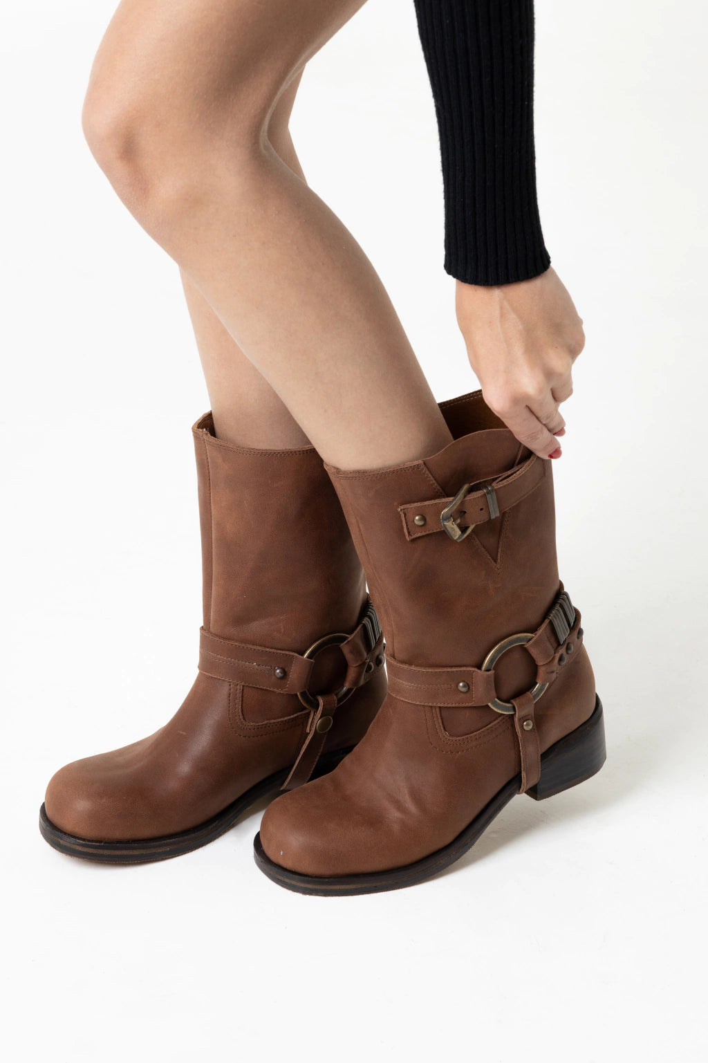 Botas Glendora Marron Cuero