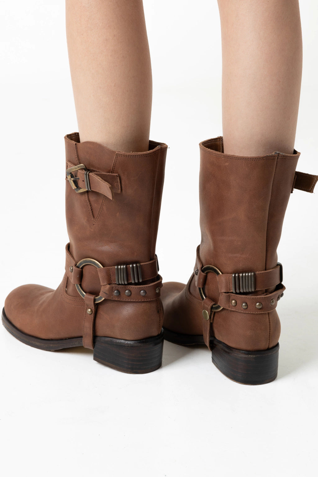 Botas Glendora Marron Cuero