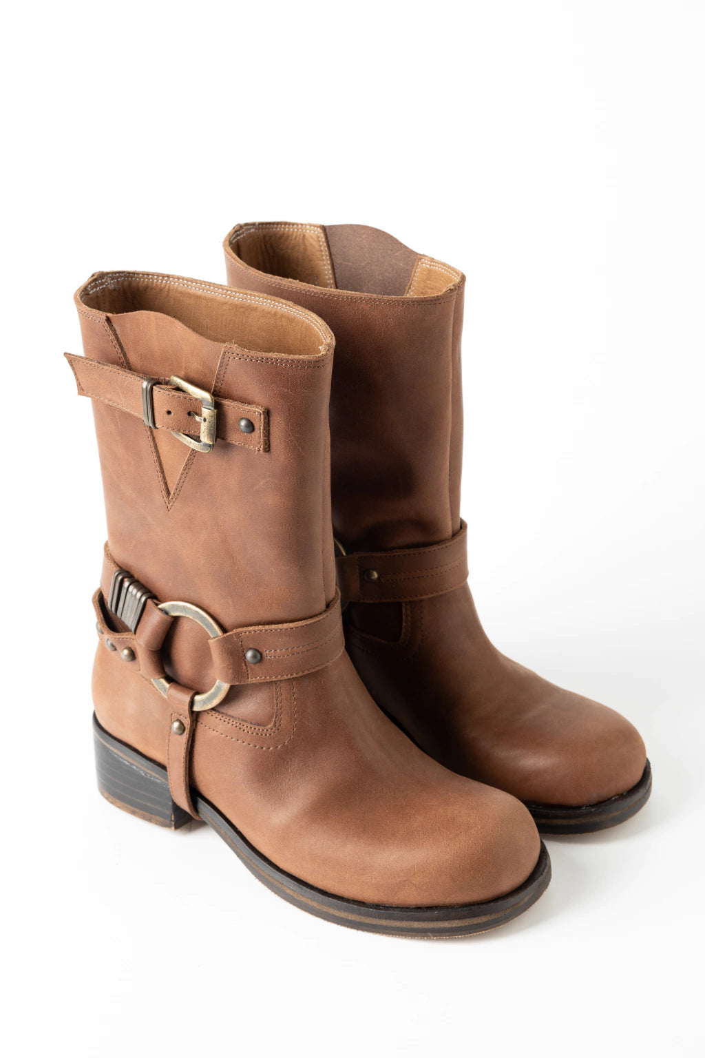 Botas Glendora Marron Cuero