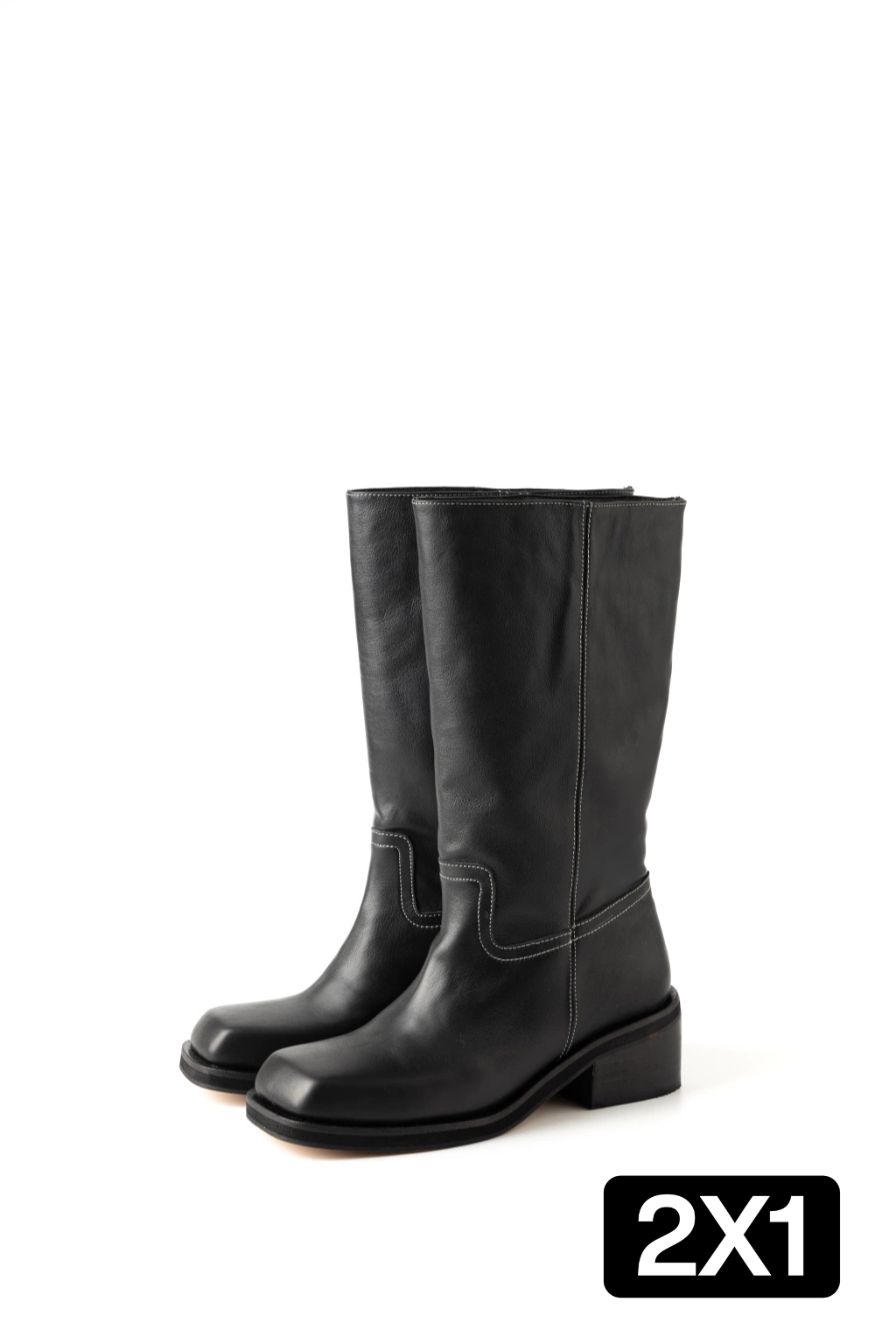Borcegos Cuero West Negras